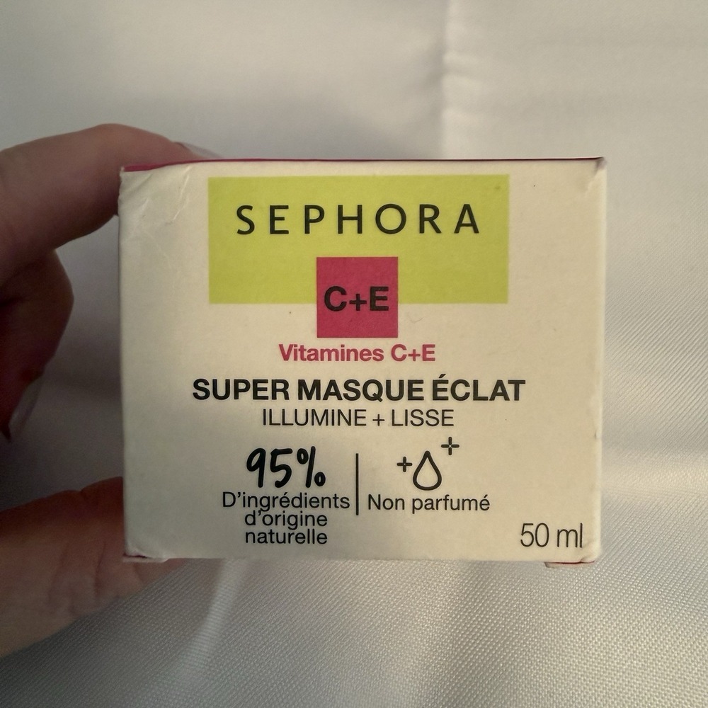 Sephora Super Glow Mask With C+E Vitamins - Radiance Boosting Face Mask - New